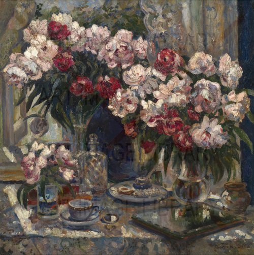 Image no. 3854: Still Life with Peonies (Aleksandr Gerasimov), code=S, ord=0, date=mid 20th century