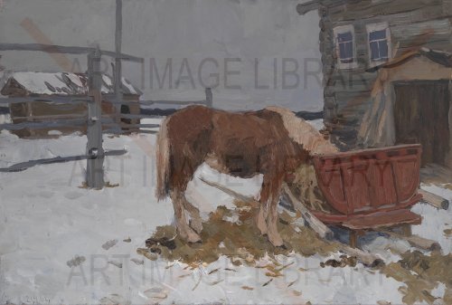 Image no. 3860: Horse and Red Sleigh (Vladimir Stozharov), code=S, ord=0, date=1966